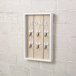 porte clés mural rustique minimaliste rose clair texte chiffres coeurs vertical