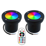 spot lumineux led extérieur noir moderne ip65 télécommande autonome flux lumineux 2492000