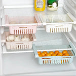 panier rangement réfrigérateur imperméable plastique rose clair vert pastel blanc grille perforation moderne clips