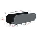 support mural moderne salle bain noir adhésif pompe lotion brosse douche serviette blanche 40cm