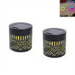 lampe solaire extérieure jardin noire dorée motif mandala moderne étanche ip65 autoinstallation vis decoration