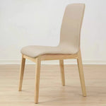 chaises salle manger moderne bois PU gris clair vert menthe rouge brique blanc minimaliste
