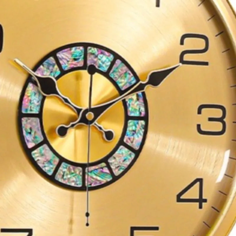 horloge murale moderne ornementale florale asiatique décoration murale salle aiguilles métal