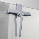 nettoyant vitre poignée longue brosse plate caoutchouc noir gris clips moderne minimaliste