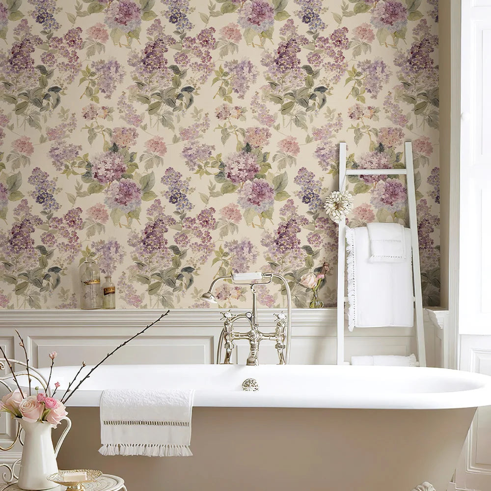 papier peint fleurs violettes adhésif pvc relief intérieur salon chambre enfant cuisineOpaque papier peint