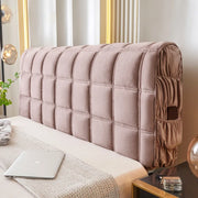 Housse de tête de lit matelassée en velours doux - Protection et décoration pour votre chambre