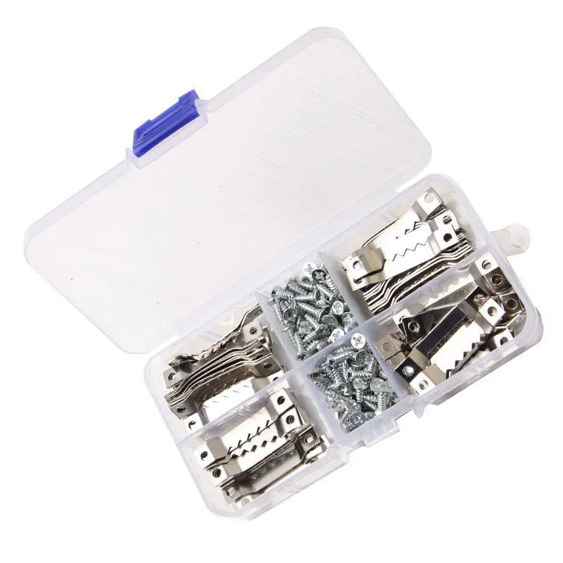 clips fixation noir doré texturés dents vis travail bois 100pcs accessoires crochets