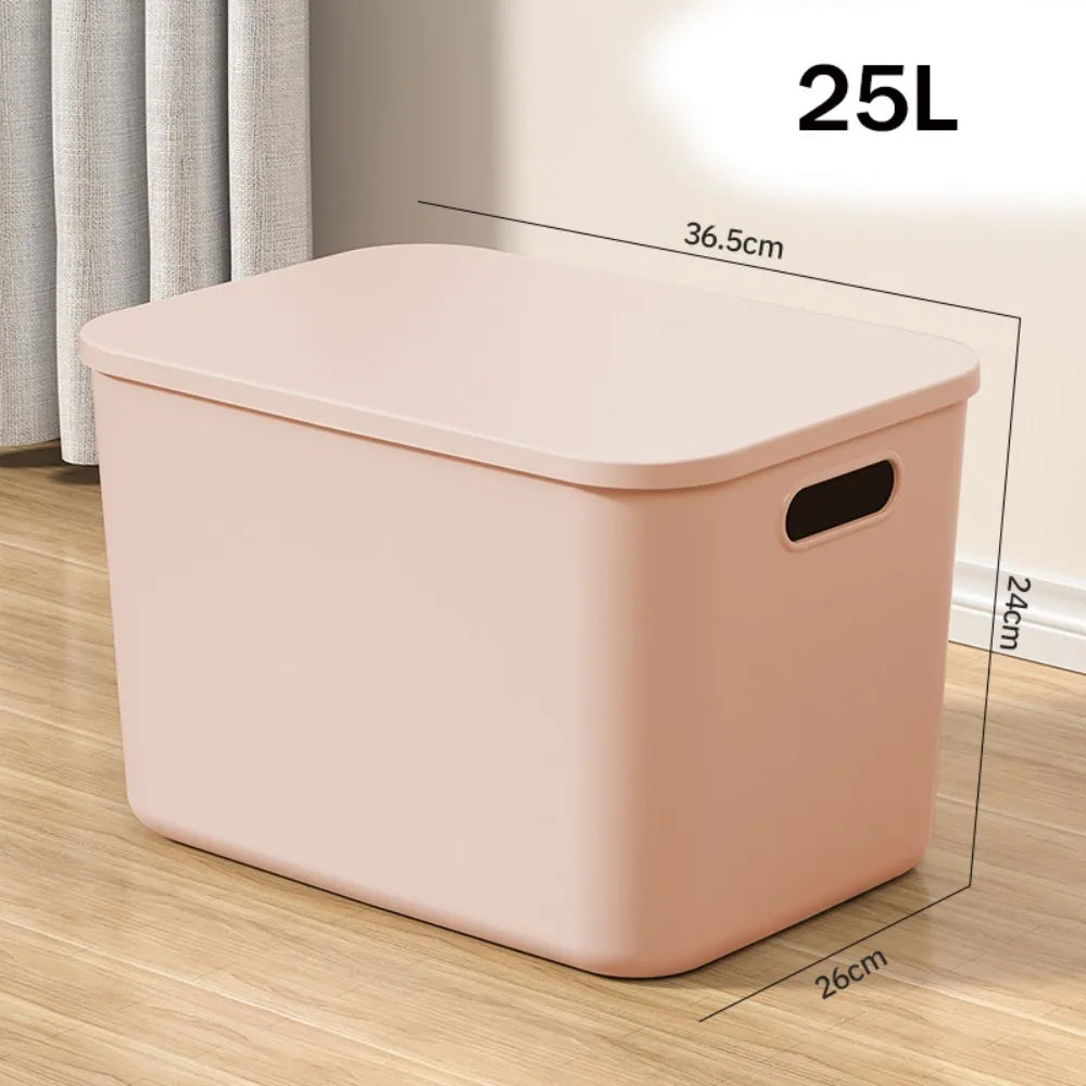 boîtes rangement empilables boîte rose clair blanc modernes minimalistes poignées plastique