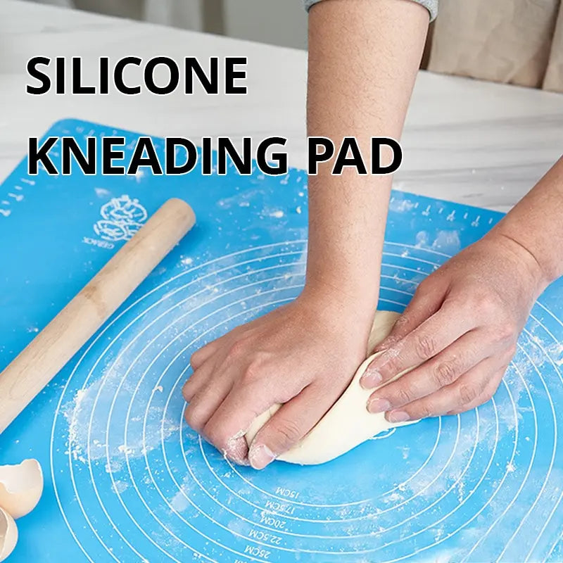 tapis silicone bleu planche pétrissage antiadhésive cercles mesures pâtisserie étalage facilité usage durable moderne
