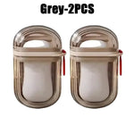 porte savon transparent moderne boîte couvercle plateau drainage gris rouge pratique salle bain