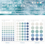 sticker rond minimaliste bleu rose gris blanc adhésif decoration journal 120pcs moderne unitaire