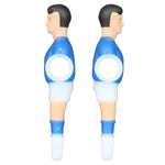 figurines joueurs football table footsball rouge bleu uniforme sport stylisées fixations tronc