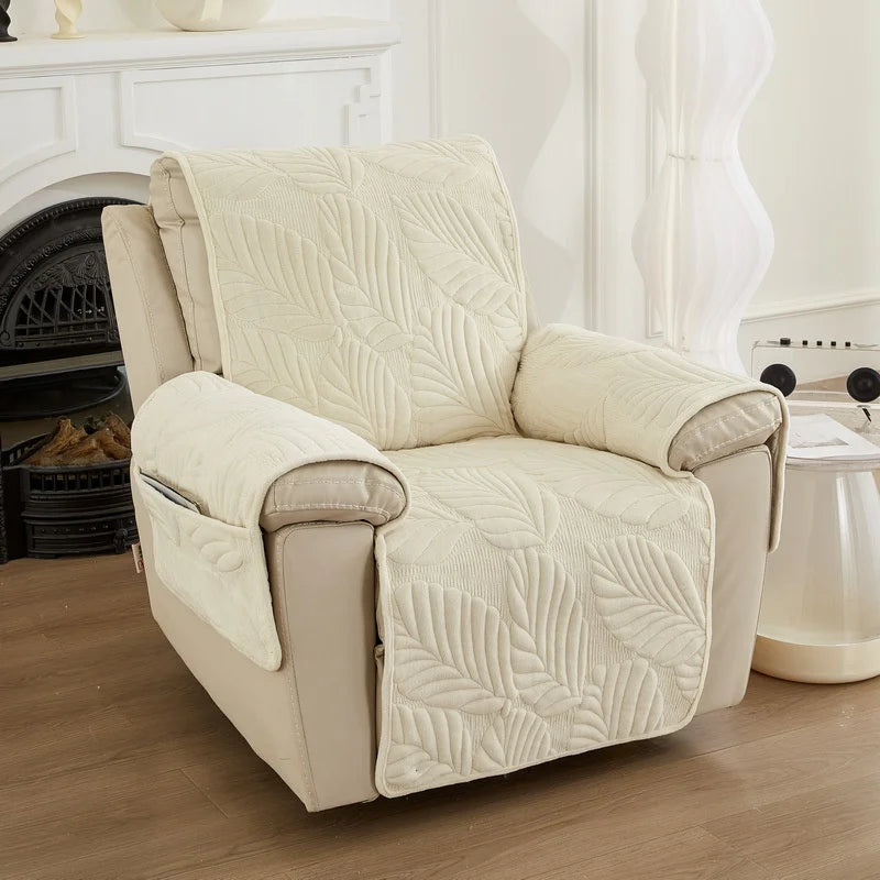 housses fauteuil inclinable motif feuilles polyestère doux moderne antirépulsion enfants animaux