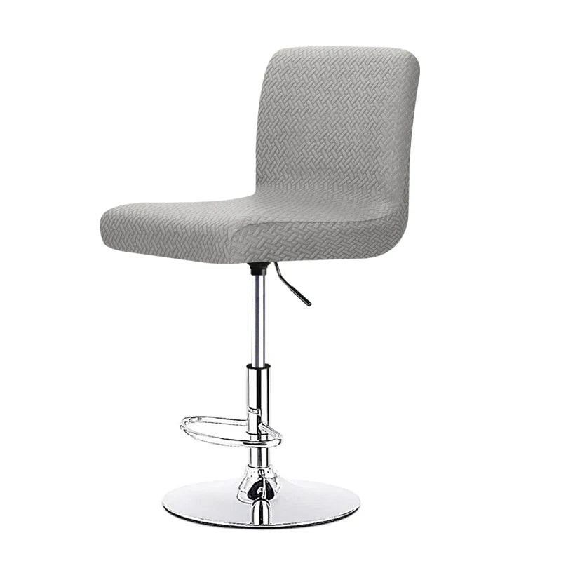 housse chaise tissu géométrique moderne gris poignée serrage chaise banquêt mariageôtel plage