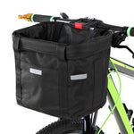 panier vélo utilitaire noir tissu oxford toile réfléchissante fixe guidon sportif transporte chien