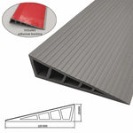tapis seuil adhésif pvc gris marron noir blanc rayures moderne 60cm