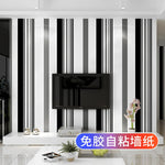 papier peint auto adhésif noir blanc gris moderne rayures horizontales 3d salon chambre