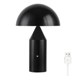 lampe table moderne or noir ambre led controle tactile usb charge chambre contemporaine compact
