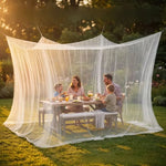 filet anti moustiques portable extérieur camping transparent maille fine noir blanc cordelette inclusion camping