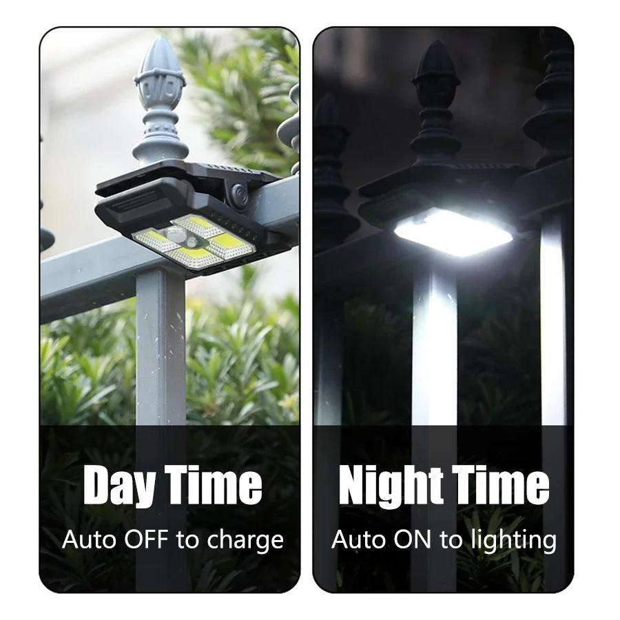 lumière solaire led détecteur mouvement noir moderne ip65 abs rechargeableextérieur clips facile contemporain
