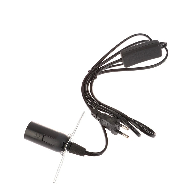 prise courant moderne noire blanche câble clips métalliques abs rond lisse