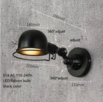lampe murale articulée industrielle moderne vert gris blanc rouge noir opacité LED Edison
