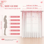 rideau floral transparent rose semi opaque japonais intérieur romantique chambre salonDecorationInteriorRomantiqueJaponaisChambreSalon