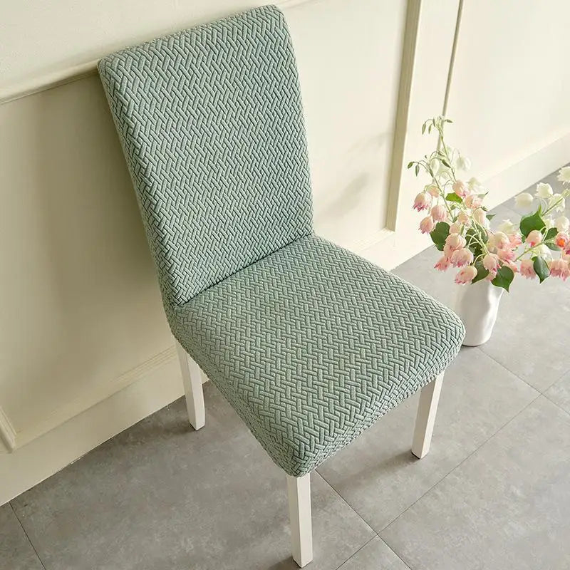 housses chaise moderne bleu beige tissu jacquard adhésif résistant taches