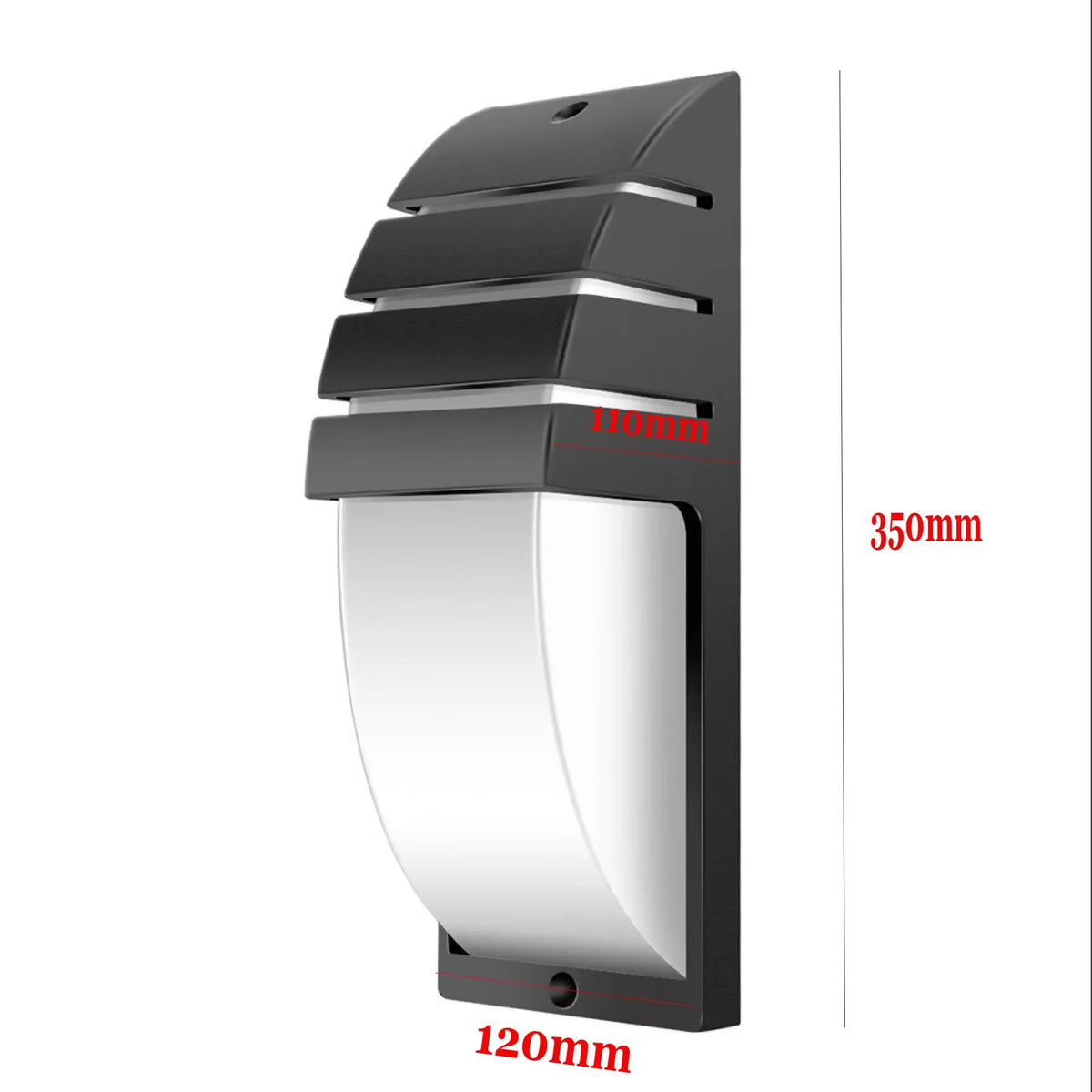 lampe murale led extérieure détecteur mouvement radar moderne noir blanc 15w