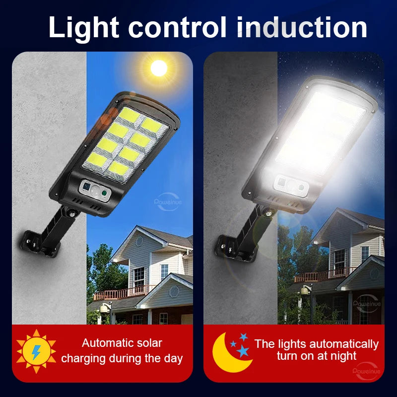 lampe solaire extérieure moderne noire led bras articulé capteur mouvement