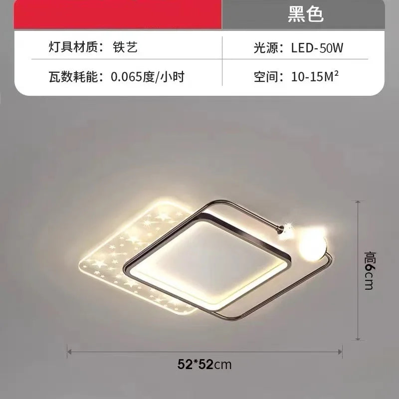 plafonnier led or moderne circulaire points lumineux blanc noir chambre salon