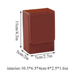 boîtes bijoux simili cuir rouge marron gris noir modernes fermoirs rangement durable