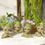 cache pot groot résine vert clair figurine gardiens galaxie décoration maison plante artificielle créatif