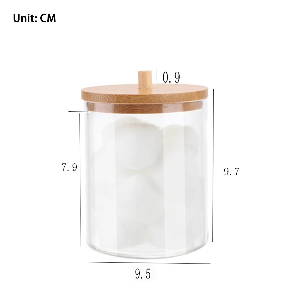 boîte rangement cosmétique transparente plastique cotons lingettes maquillage bijoux salle