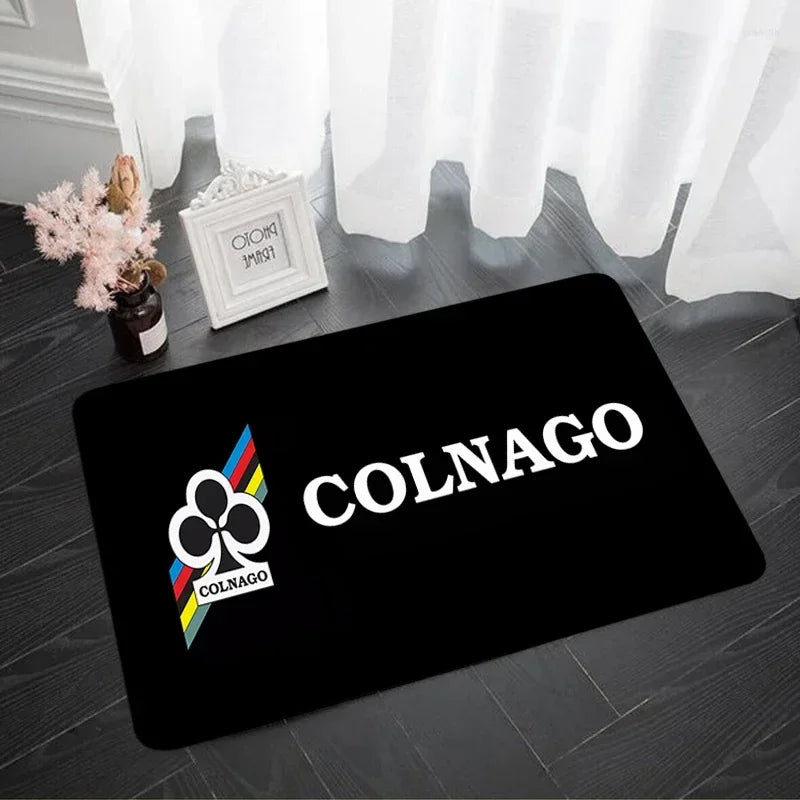 tapis noir colnago moderne imperméable antidérapant salon entrée exercice extérieur oriental 60x180cm