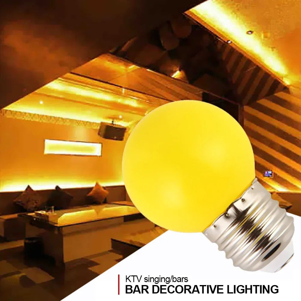 ampoule led rouge jaune blanche globe boule e27 vis bleue moderne chambre décoration noël