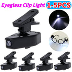 clip lumineux led noir pratique compact lunettes rechargeable portable mini pince lumière