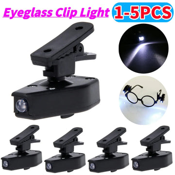 clip lumineux led noir pratique compact lunettes rechargeable portable mini pince lumière