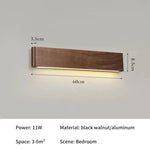 lampe murale moderne bois minimaliste marron foncé éclairage quotidien chambre salon entrée étude cuisine