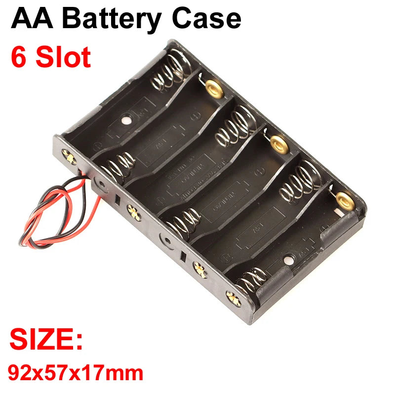 boîtes stockage batteries aa noires clips câbles pratique multifonctionnelle rangement diy 10 emplacements