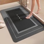 tapis sol gris motif blanc antidérapant moderne minimaliste PVC feutre