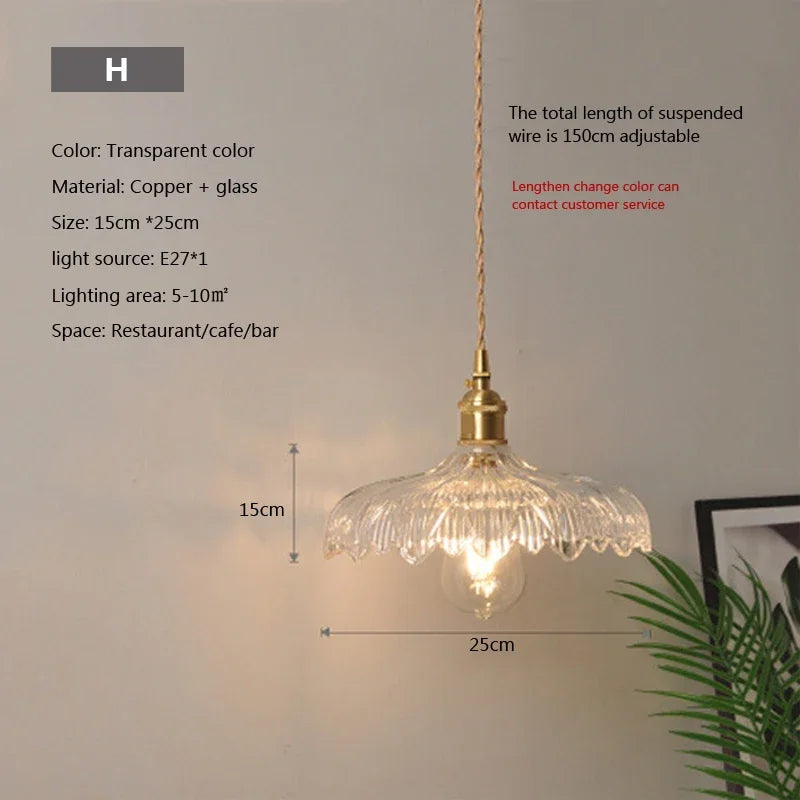lampe suspendue transparente vintage ampoule E27 câble torsadé motifs géométriques chambre salon étude