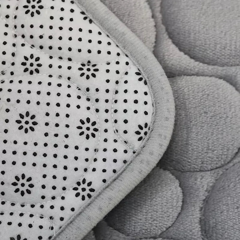 tapis bain gris texture cailloux moderne antidérapant absorbant salle bain