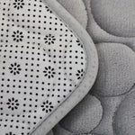 tapis bain gris texture cailloux moderne antidérapant absorbant salle bain