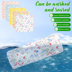 serviettes réutilisables coton colorées fleurs clips modernes nettoyage écologiques 30pcs
