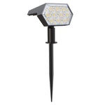 spots solaires led rechargeables ip67 moderne noirs hexagonaux autoinstallationextérieur 810h