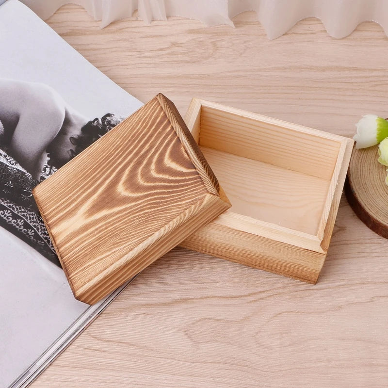 boîte rangement bois naturelle couvercle rustique organisation objets précieux minimaliste respectueux environnement