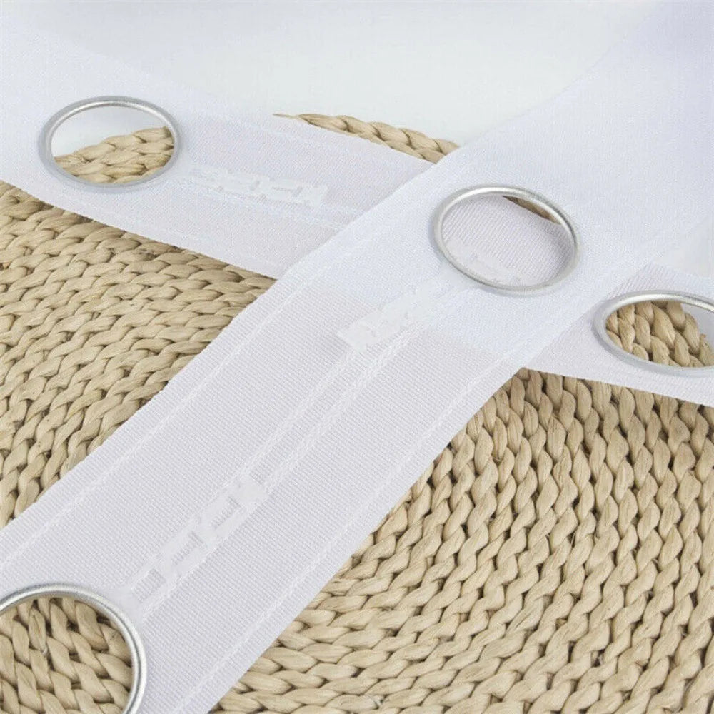 ruban rideau moderne blanc texture tissée 5m 10m eyelets métalliques