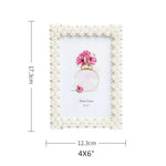 cadre photo blanc classique decoration maison anneaux fleurs 5x7 6x8