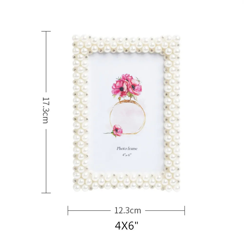 cadre photo blanc classique decoration maison anneaux fleurs 5x7 6x8
